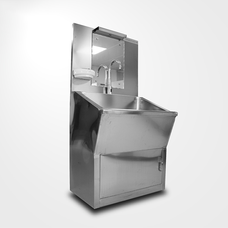 What are the benefits of a touchless cleanroom hand wash basin?